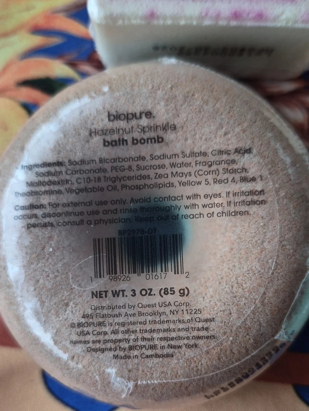 BIOPURE -- 4 PC BATH FIZZERS Bundle🚿Hazelnut Sprinkle & Frosted Strawberry
